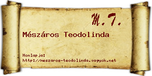 Mészáros Teodolinda névjegykártya